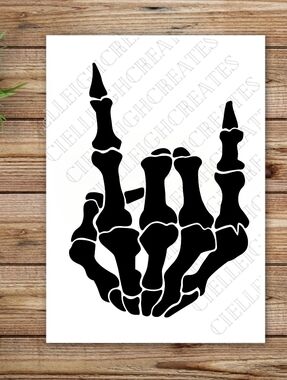*2 for $20* Rock On Skeleton Hand vinyl decal Sticker Handcrafted